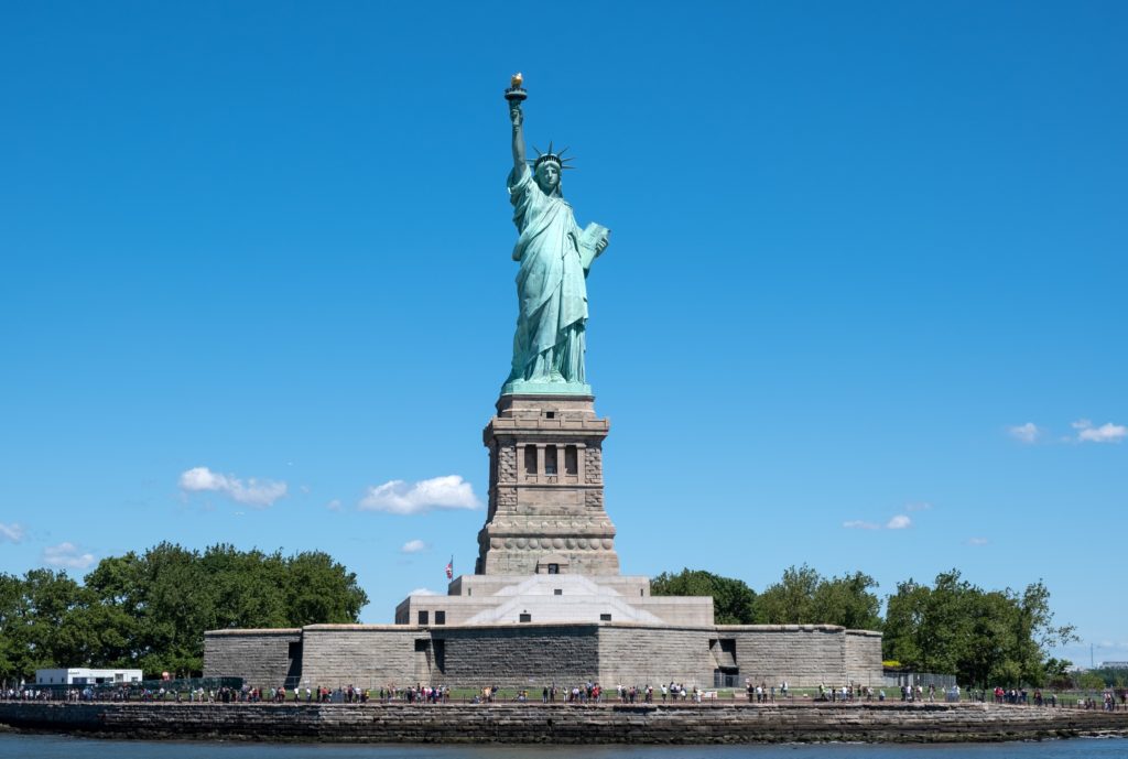 The Statue of Liberty at New York