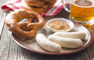 Weisswurst with Brezel and a fresh Beer